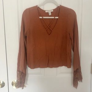 Lace Bell Sleeve Top